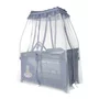 Patut pliabil stil baldachin Magic Sleep, cu accesorii, Cool Grey Hippo - 2