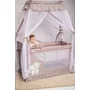 Patut pliabil stil baldachin Magic Sleep, cu accesorii, Cool Grey Hippo - 9