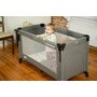 Patut pliant, Caretero, Esti, Cu doua nivele, 120x60 cm, Pana la 15 kg, Cu intrare laterala, Geanta de transport si salteluta incluse, Mecanismul de pliere simplu si rapid, Conform cu EN 716:2017-07, 0-48 luni, Maro - 12