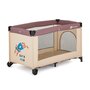 Patut pliant, Petite&Mars, Koot, 120 x 60 cm, Cu roti, Functie de tarc, Pliere compacta, Include geanta de transport, Intrare laterala cu fermoar, Pereti din plasa, Pana la 15 kg, 0-30 luni, Maro - 2