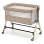 Patut, Sempreconte, co-sleeper 2 in 1, Cu laterala culisanta, Cu setare unghiulara, Cu roti, Reglabil in 8 pozitii pe inaltime, Bej - 1