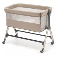 Patut, Sempreconte, co-sleeper 2 in 1, Cu laterala culisanta, Cu setare unghiulara, Cu roti, Reglabil in 8 pozitii pe inaltime, Bej
