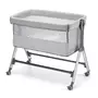 Patut, Sempreconte, co-sleeper 2 in 1, Cu laterala culisanta, Cu setare unghiulara, Cu roti, Reglabil in 8 pozitii pe inaltime, Gri - 1