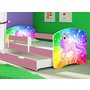 Patut Tineret MyKids Rainbow Unicorn cu Sertar si Saltea 160x80 - 1