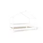Patut tip casuta din lemn junior, 160x80 cm, Din lemn certificat FSC, Transformabil in casuta de joaca, Cu bariera de protectie, In stil scandinav, Alb, YappyKids, YappyHytte Bed - 11