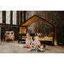 Patut tip casuta din lemn junior, 160x80 cm, Din lemn certificat FSC, Transformabil in casuta de joaca, Cu bariera de protectie, In stil scandinav, Verde, YappyKids, YappyHytte Bed - 8