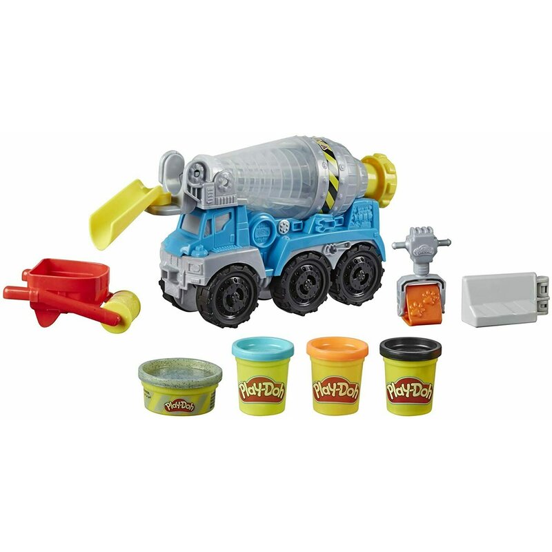 Play-doh - set de joaca constructii cu betoniera , cu accesorii, multicolor