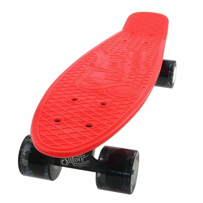 Dhs - penny board 22 retro negru/rosu