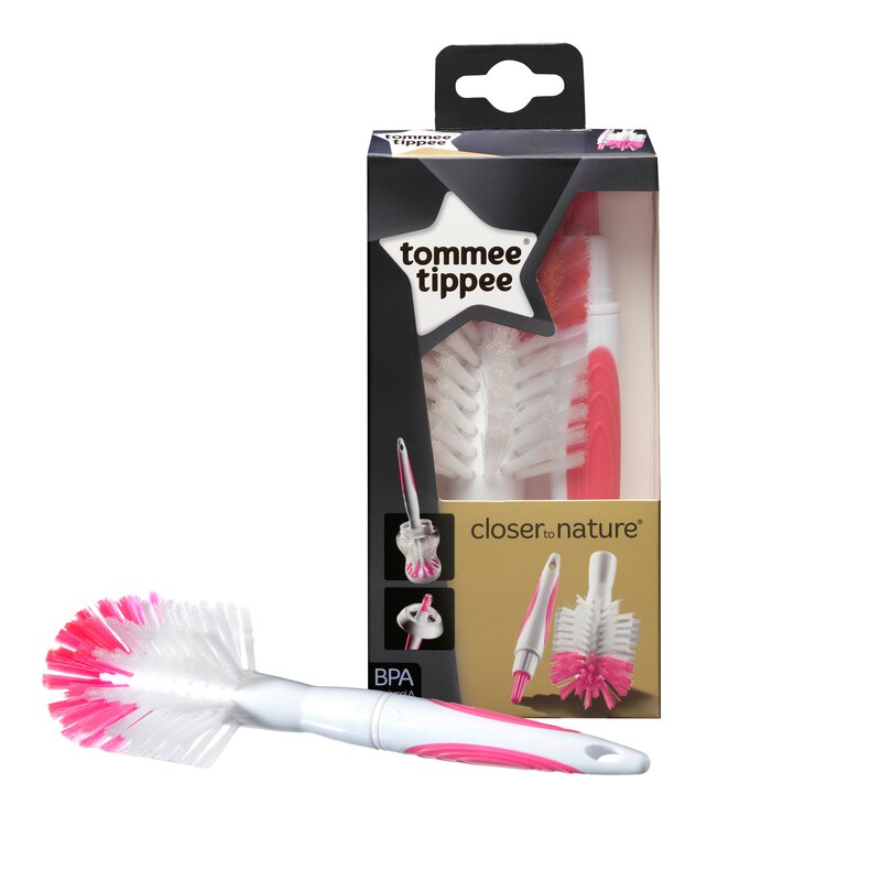Tommee tippee - perie pentru biberon si tetina explora, roz