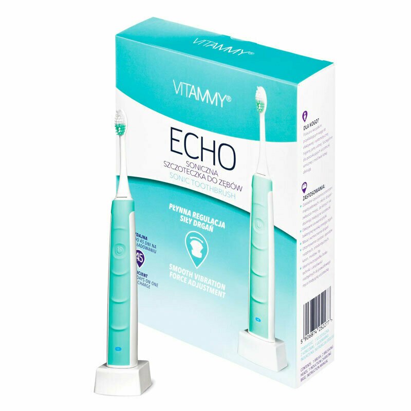 Vitammy - Periuta de dinti electrica Echo, 31000 vibratii/min, pentru adulti, Turcoaz