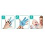 Periuta de dinti pentru folosire pe deget BabyJem (Culoare: Bleu) - 2