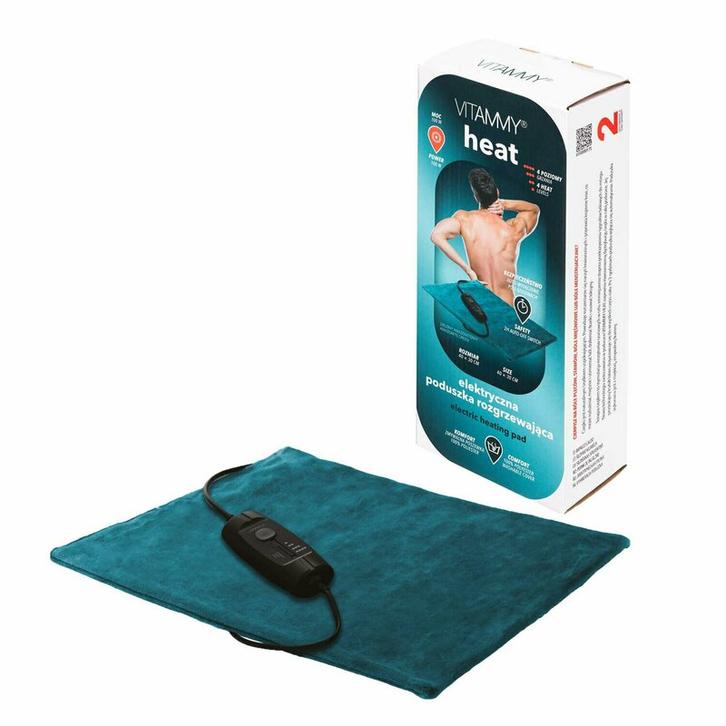 Vitammy - Perna cu incalzire electrica Heat JY6500 Amazonite, pentru spate si gat, Verde inchis