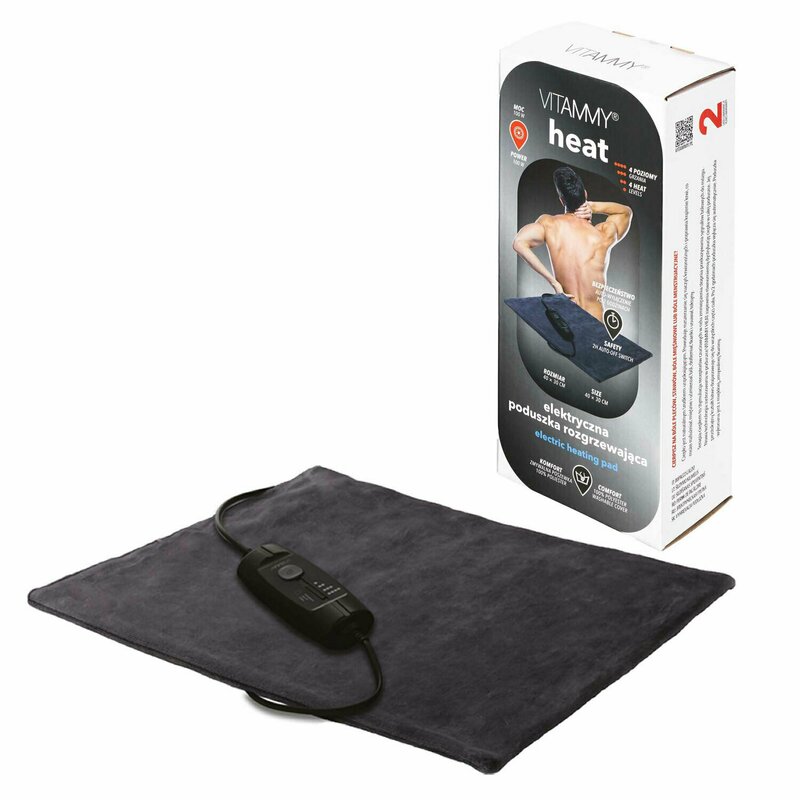 Vitammy - Perna cu incalzire electrica Heat JY6500, pentru spate si gat, Gri inchis