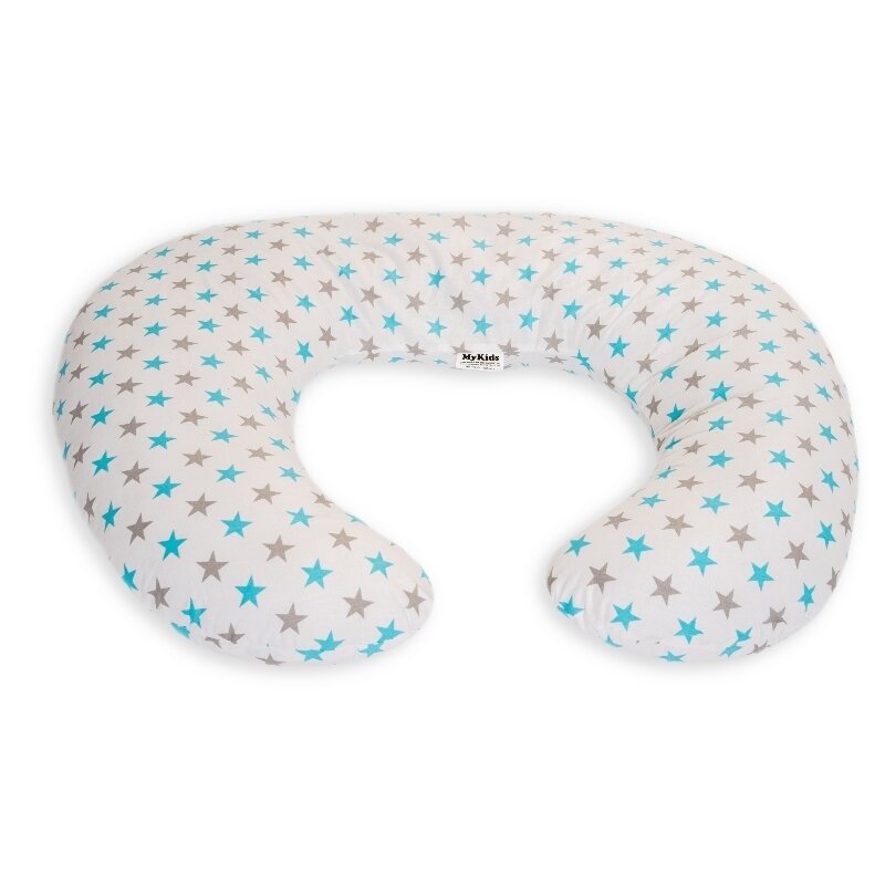 Mykids - perna de alaptare mica stelute white gray-blue