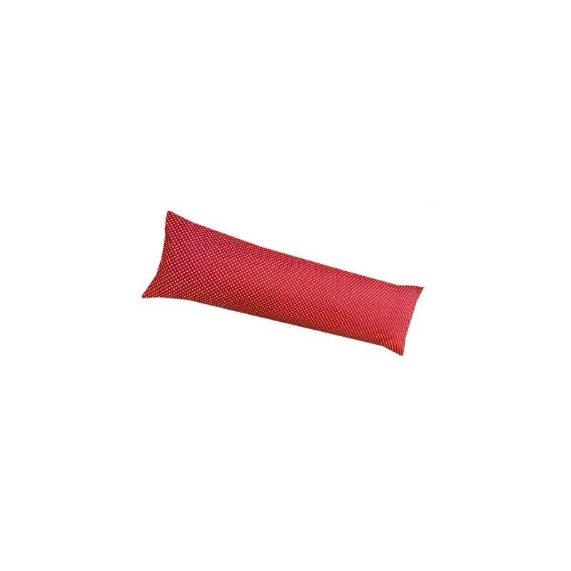 Deseda - perna de gravide si relaxare cu husa detasabila 145x50 cm gigant rosu cu buline albe