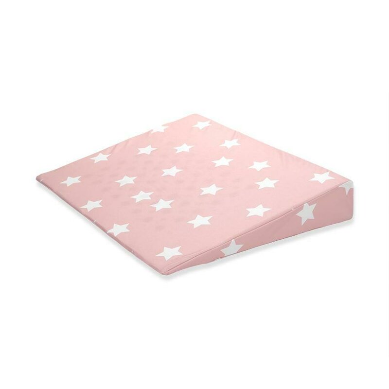 Perna inclinata antisufocare, Air Comfort, 60x45x9 cm, Stars Pale Blush