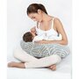 Perna pentru alaptat, BabyJem, Nursing Pillow, 2 in 1, Husa din bumbac, 49x56 cm, Gri - 2