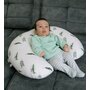 Perna pentru alaptat, BabyJem, Nursing Pillow, 2 in 1, Husa din bumbac, 49x56 cm, Gri - 8
