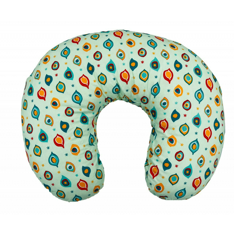 Perna pentru alaptat 2 in 1 Nursing Pillow Paun, BabyJem (Culoare: Albastru)