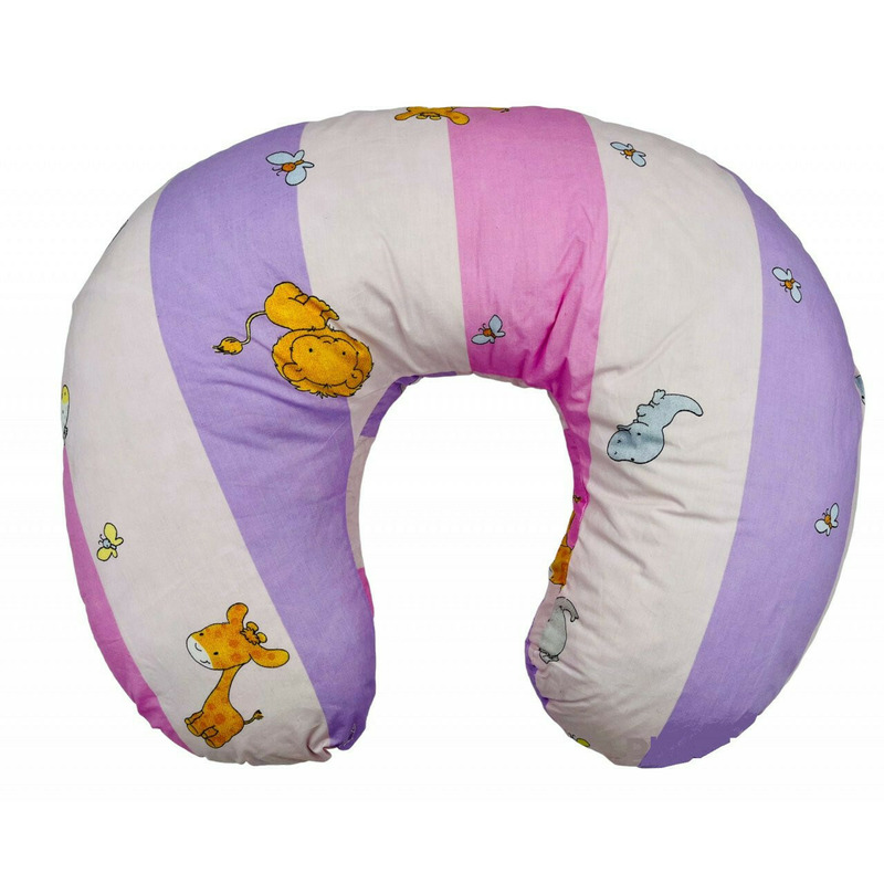 Perna pentru alaptat 2 in 1 Nursing Pillow Zoo, BabyJem (Culoare: Roz)