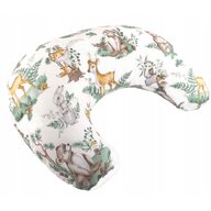 Perna pentru alaptat, Bocioland, Forest Animals, Cu husa detasabila, Din bumbac, 50x18 cm, Multicolor