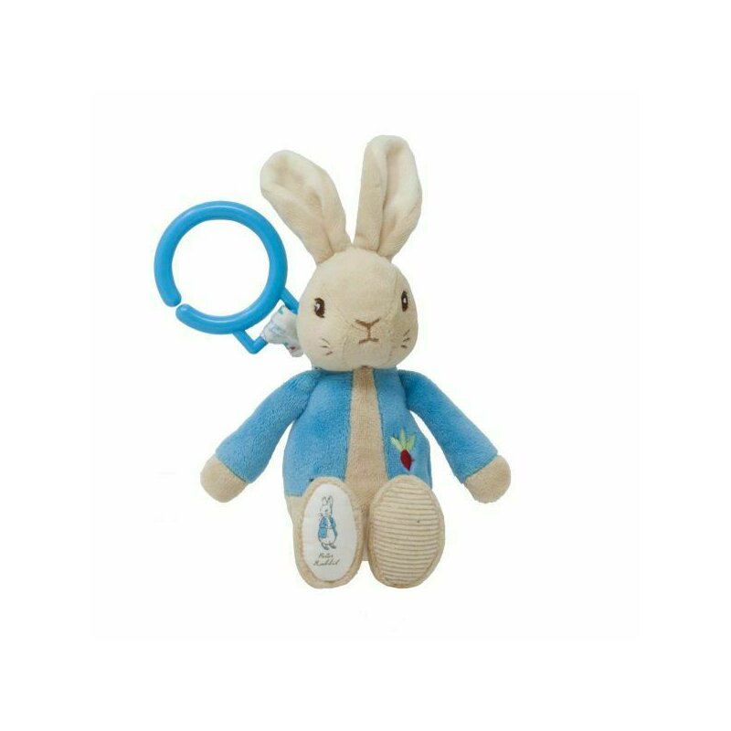 Rainbow designs - Peter Rabbit | Jucarie atasabila din plus cu vibratii, 22 cm