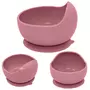 Bol, Petite&Mars, Take&Match, Din silicon, Cu ventuza, Fara BPA, 6 luni+, 350 ml, Roz - 3