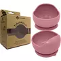 Bol, Petite&Mars, Take&Match, Din silicon, Cu ventuza, Fara BPA, 6 luni+, 350 ml, Roz - 2