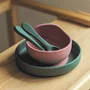 Bol, Petite&Mars, Take&Match, Din silicon, Cu ventuza, Fara BPA, 6 luni+, 350 ml, Verde Inchis - 12