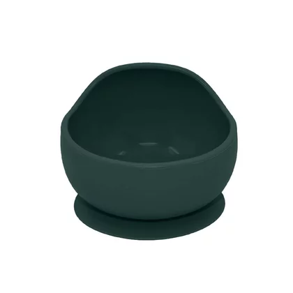 Bol, Petite&Mars, Take&Match, Din silicon, Cu ventuza, Fara BPA, 6 luni+, 350 ml, Verde Inchis