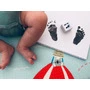 Cerneala pentru amprente mulaj, Petite&Mars, Utilizare multipla, Baby Dab, Unisex, Gri - 11