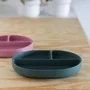 Farfurie compartimentata, Petite&Mars, Take&Match, Ovala, Cu ventuza si 3 compartimente, Silicon, Fara BPA, 630 ml, 6 luni+, Verde - 5