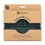 Farfurie compartimentata, Petite&Mars, Take&Match, Ovala, Cu ventuza si 3 compartimente, Silicon, Fara BPA, 630 ml, 6 luni+, Verde - 4