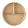 Farfurie compartimentata, Petite&Mars, Take&Match, Rotunda, Cu ventuza si 3 compartimente, Silicon, Fara BPA, 500 ml, 6 luni+, Bej - 2