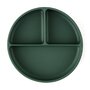 Farfurie compartimentata, Petite&Mars, Take&Match, Rotunda, Cu ventuza si 3 compartimente, Silicon, Fara BPA, 500 ml, 6 luni+, Verde - 2
