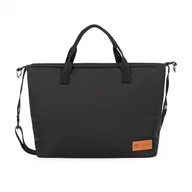 Geanta pentru mamici, Petite&Mars, Impermeabila, Cu 4 compartimente, 45 x 30 x 12 cm, Negru