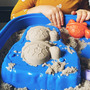 Masa de joaca pentru copii, Petite&Mars, Toby, Pentru apa si nisip, 9 jucarii diferite incluse, 45 x 49 x 45 cm, Albastru/Verde - 5