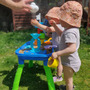 Masa de joaca pentru copii, Petite&Mars, Toby, Pentru apa si nisip, 9 jucarii diferite incluse, 45 x 49 x 45 cm, Albastru/Verde - 7