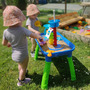 Masa de joaca pentru copii, Petite&Mars, Toby, Pentru apa si nisip, 9 jucarii diferite incluse, 45 x 49 x 45 cm, Albastru/Verde - 8