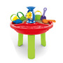 Masa de joaca pentru copii, Petite&Mars, Ted, Pentru apa si nisip, 8 jucarii, 45 x 49 x 45 cm, Rosu/Verde - 1