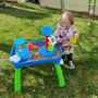 Masa de joaca pentru copii, Petite&Mars, Tim, Pentru apa si nisip, 6 jucarii diferite incluse,  46 x 69 x 39 cm, Albastru/Verde - 7