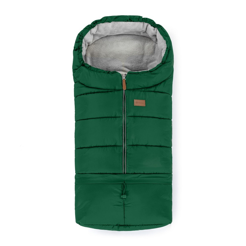 Sac de iarna, Petite&Mars, Jibot, Pentru carucior, landou sau scaun auto, 100x48 cm, Impermeabil, Cu elemente reflectorizante, Extensibil, 3 in 1, Green