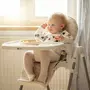Scaun de masa, Petite&Mars, Gusto, Spatar reglabil in 3 trepte, Suport de picioare ajustabil, Cu husa impermeabila, 6- 36 luni, Conform cu standardele europene de securitate EN14988:2017 +A1:2020, Jasmine Honey - 7