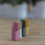 Set 2 periute de dinti pentru deget, Petite&Mars, Cu peri moi, Silicon, Include cutie depozitare, 0 luni+, Roz/Bej - 5