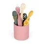 Set 3 lingurite, Petite&Mars, Diverse forme, Pentru supa, paste, alimente usoare, Dezvolta simturile si abilitatile senzoriale, Silicon, Fara BPA, 6 luni+, Roz - 3