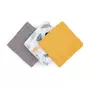 Set 3 scutece, Petite&Mars, Moussy Ochre Leaves, Din muselina de bambus, Hipoalergenice, 68 x 68 cm, Certificate Oeko Tex Standard 100, Multicolor