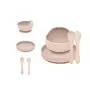 Set de hranire, Petite&Mars, Cu farfurie, Bol si tacamuri, Din silicon fara BFA, Bej - 1
