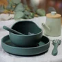 Set tacamuri, Petite&Mars, Take&Match, Din silicon, Fara BPA 6 luni+, Verde inchis - 12