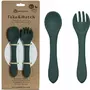 Set tacamuri, Petite&Mars, Take&Match, Din silicon, Fara BPA 6 luni+, Verde inchis - 2