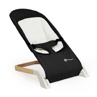 Petite&Mars - Sezlong balansoar, Calmy, Cu centura in 3 puncte, De la nastere pana la 9 kg, Conform standardului EN12792, Negru, Resigilat